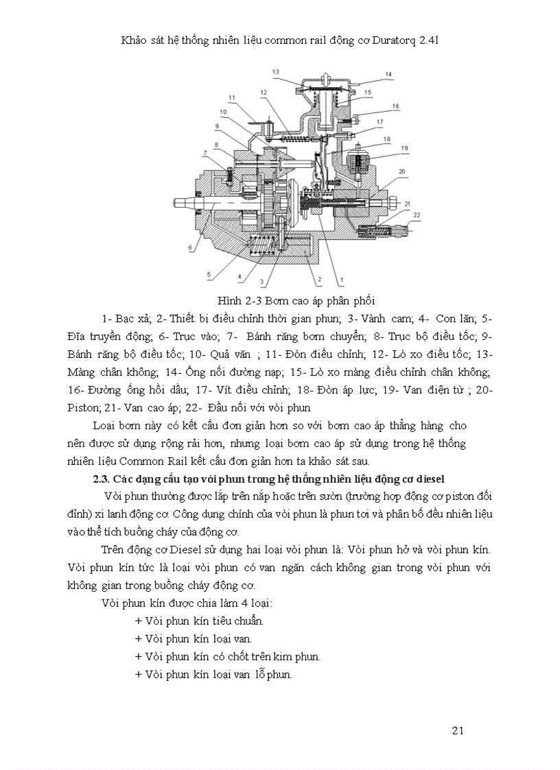 image for page Khảo sát hệ thống nhiên liệu Common Rail động cơ Duratorq 2 4l