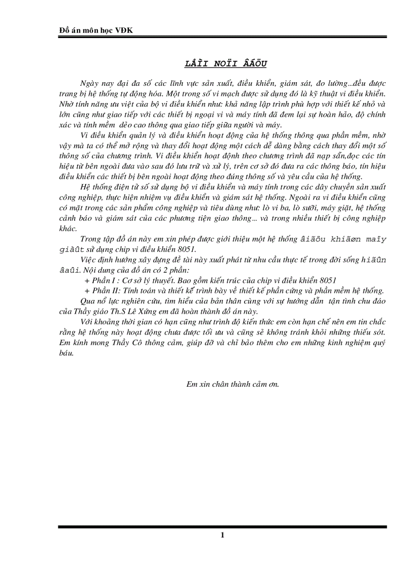 image for page Đồ án vi điều khiển điều khiển máy giặt