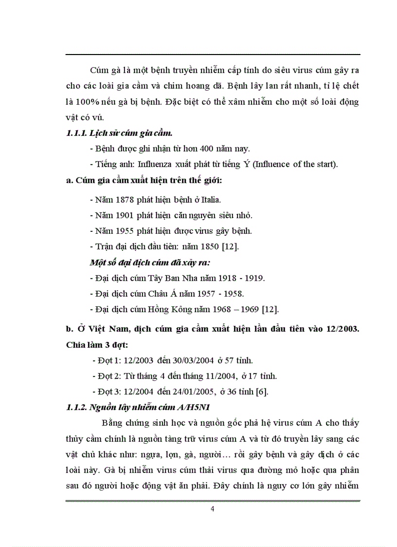 image for page Xác định trình tự và phân tích gen mã hóa kháng nguyên HA của virus cúm chủng NIBRG 14 sử dụng trong sản xuất vacine cúm A H5N1 tại Việt Nam