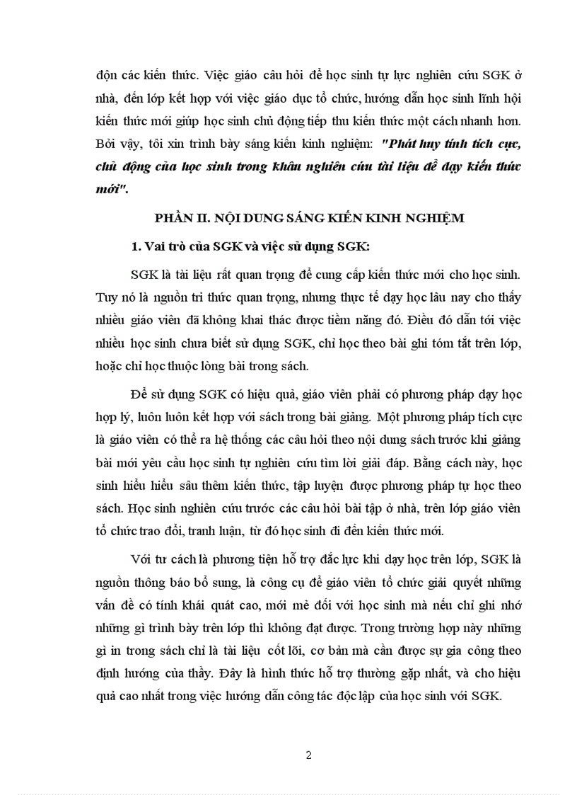 image for page Phát huy tính tích cực chủ động của học sinh trong khâu nghiên cứu tài liệu để dạy kiến thức mới