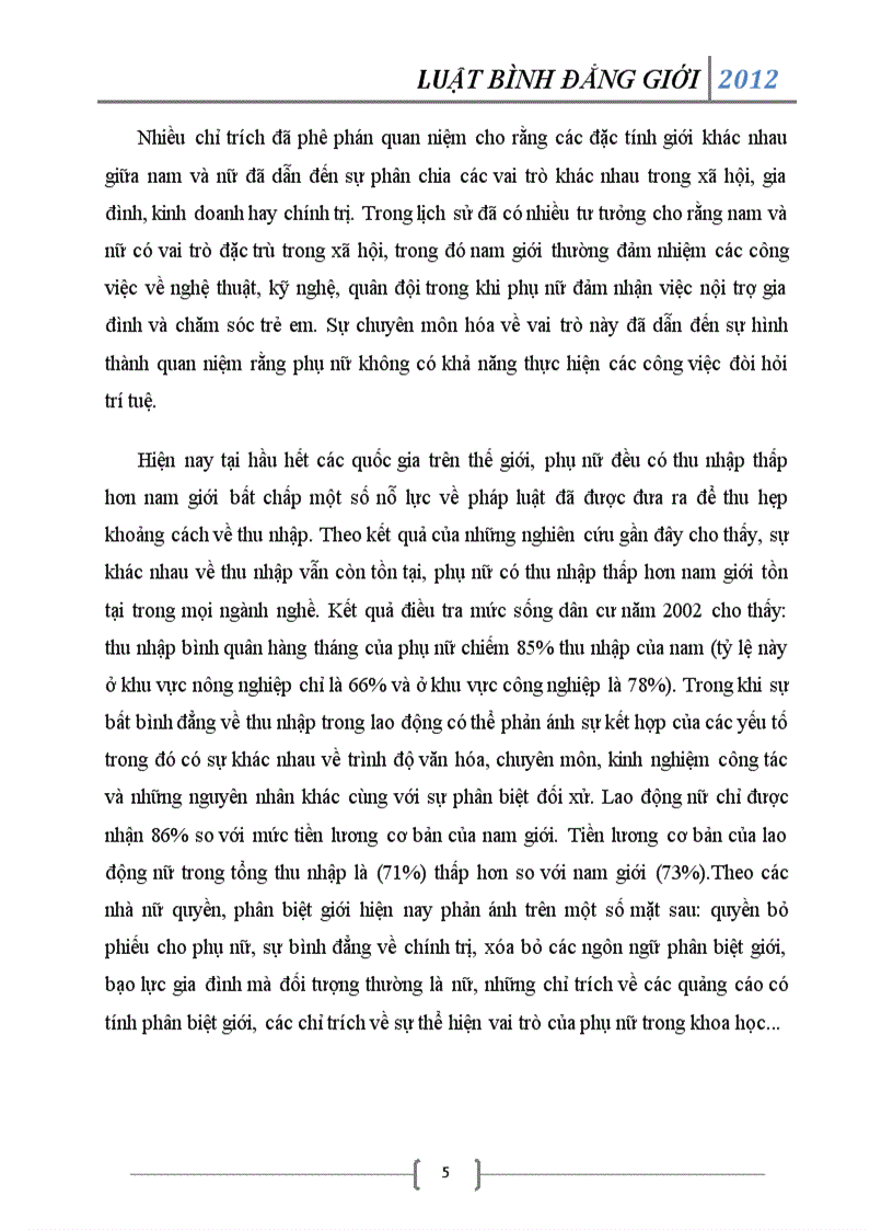 image for page Học kỳ BĐG Trình bày một số yếu tố ảnh hưởng đến vấn đề bình đẳng giới trong các lĩnh vực của đời sống xã hội