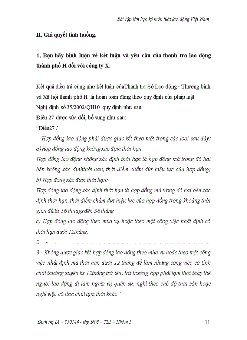 image for page Bài tập lớn học kỳ môn luật lao động Việt Nam bài tập tình huống