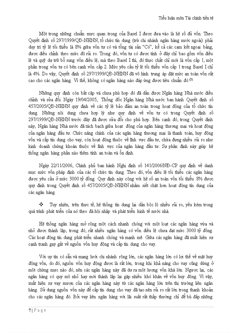 image for page Phân tích một số nội dung chủ yếu của thông tư 13 và thông tư 19 về các quy định đảm bảo an toàn hoạt động của các tổ chức tín dụng ở việt nam