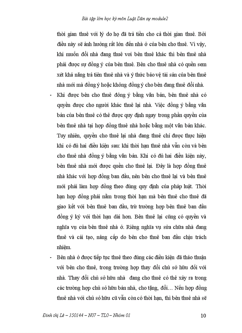 image for page Học kỳ dân sự Quyền và nghĩa vụ của các bên trong hợp đồng thuê nhà ở