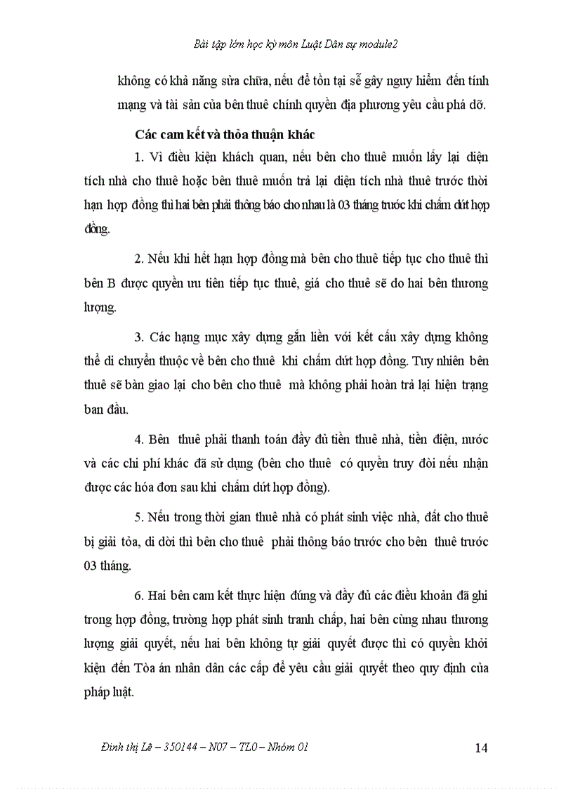 image for page Học kỳ dân sự Quyền và nghĩa vụ của các bên trong hợp đồng thuê nhà ở