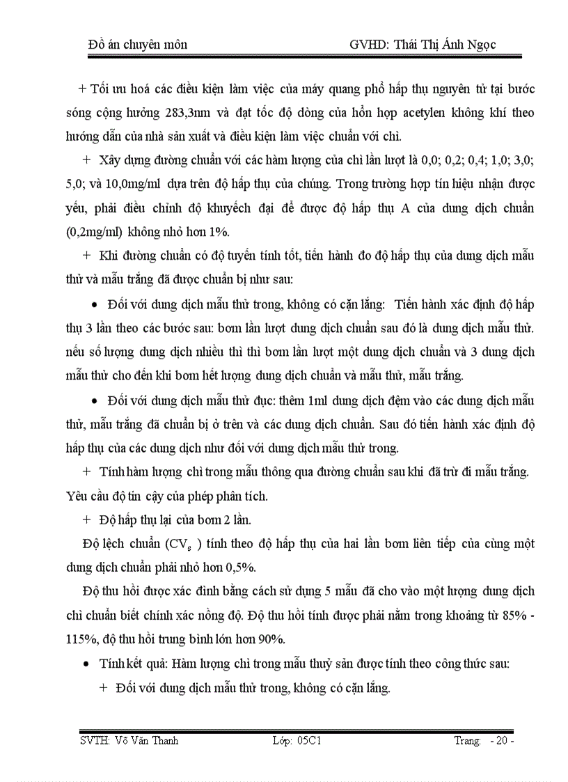 image for page Xác định hàm lượng kim loại nặng có trong thực phẩm