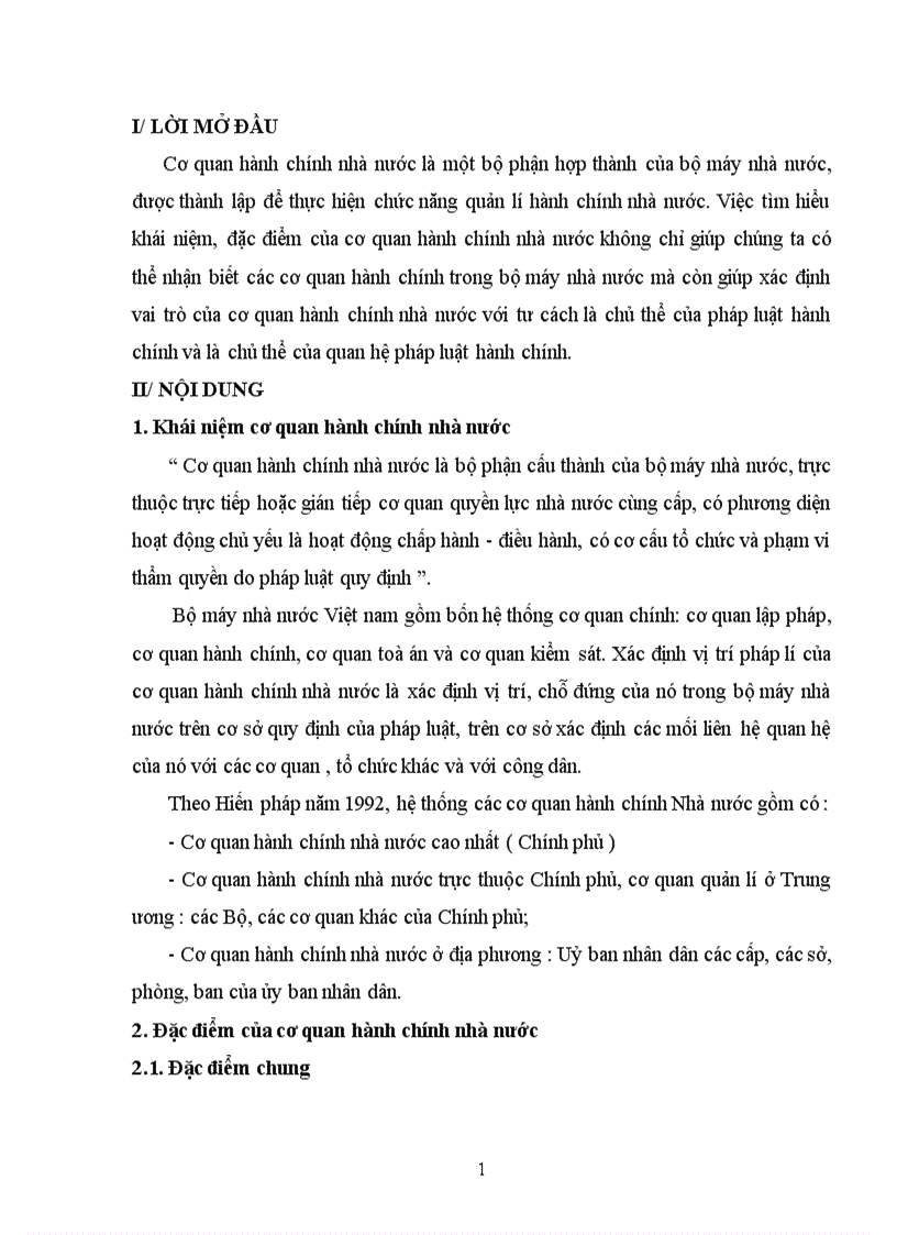 image for page Cá nhân hành chính Đặc điểm của cơ quan hành chính nhà nước