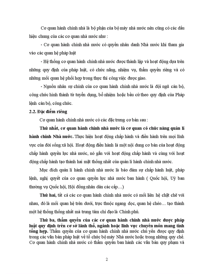 image for page Cá nhân hành chính Đặc điểm của cơ quan hành chính nhà nước