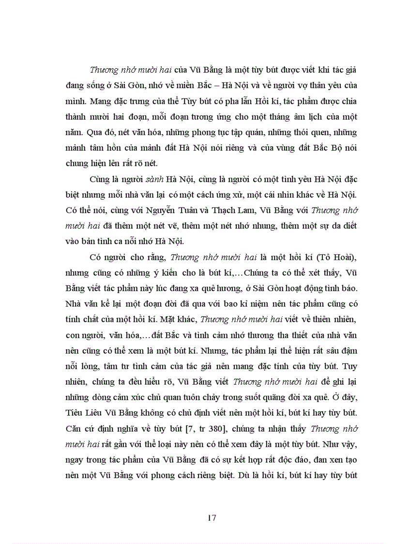 image for page Đặc trưng ngôn ngữ trong Thương nhớ mười hai của Vũ Bằng