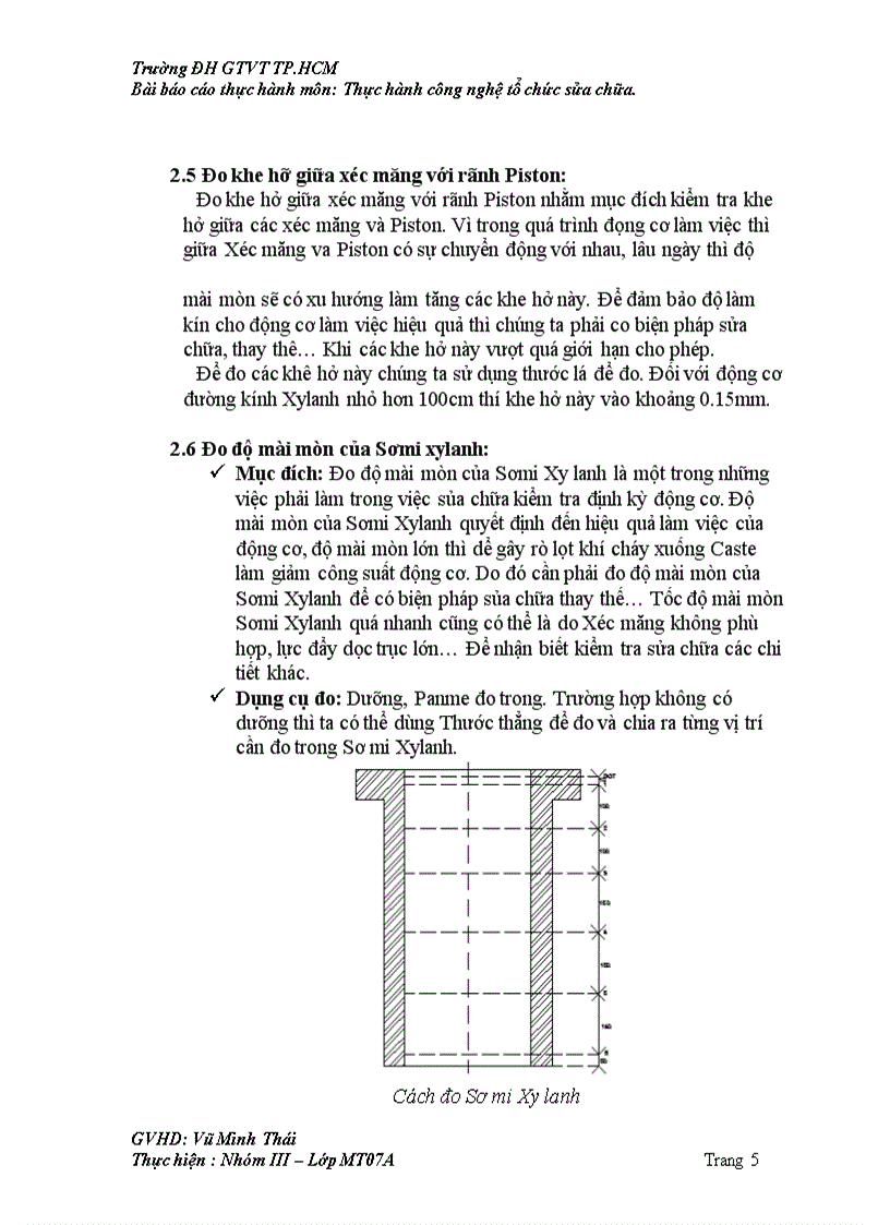 image for page Bài báo cáo thực hành môn Thực hành công nghệ tổ chức sửa chữa