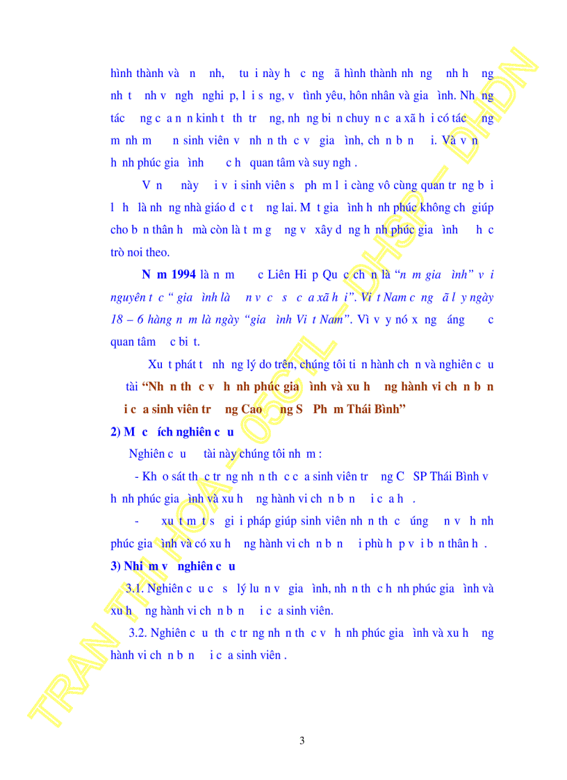 image for page Nhận thức về hạnh phúc gia đình và xu hướng hành vi chọn bạn đời của sinh viên trường Cao Đẳng Sư Phạm Thái Bình