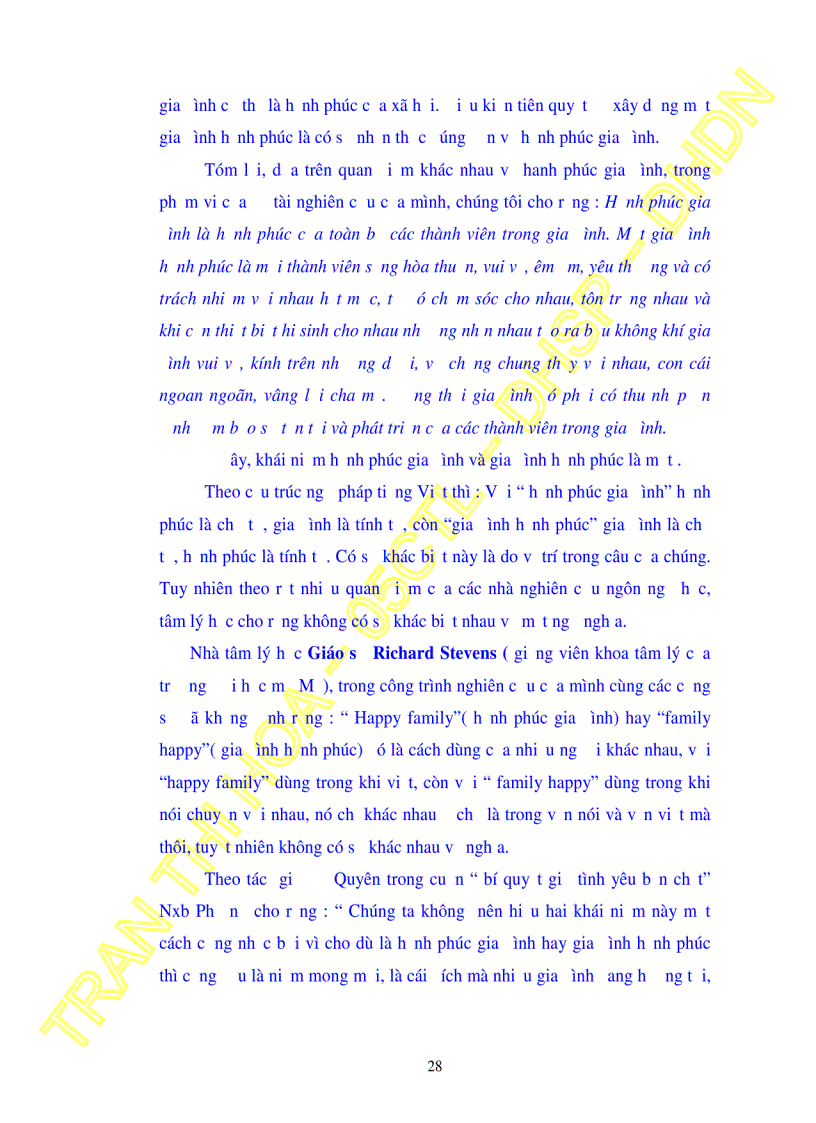 image for page Nhận thức về hạnh phúc gia đình và xu hướng hành vi chọn bạn đời của sinh viên trường Cao Đẳng Sư Phạm Thái Bình