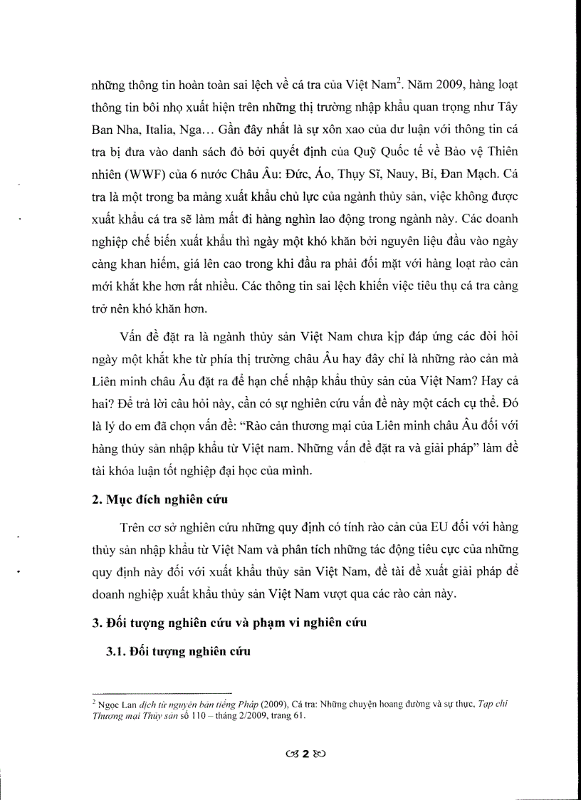 image for page Rào cản thương mại của liên minh châu Âu đối với hàng thủy sản nhập khẩu từ Việt Nam Những vấn đề đặt ra và giải pháp
