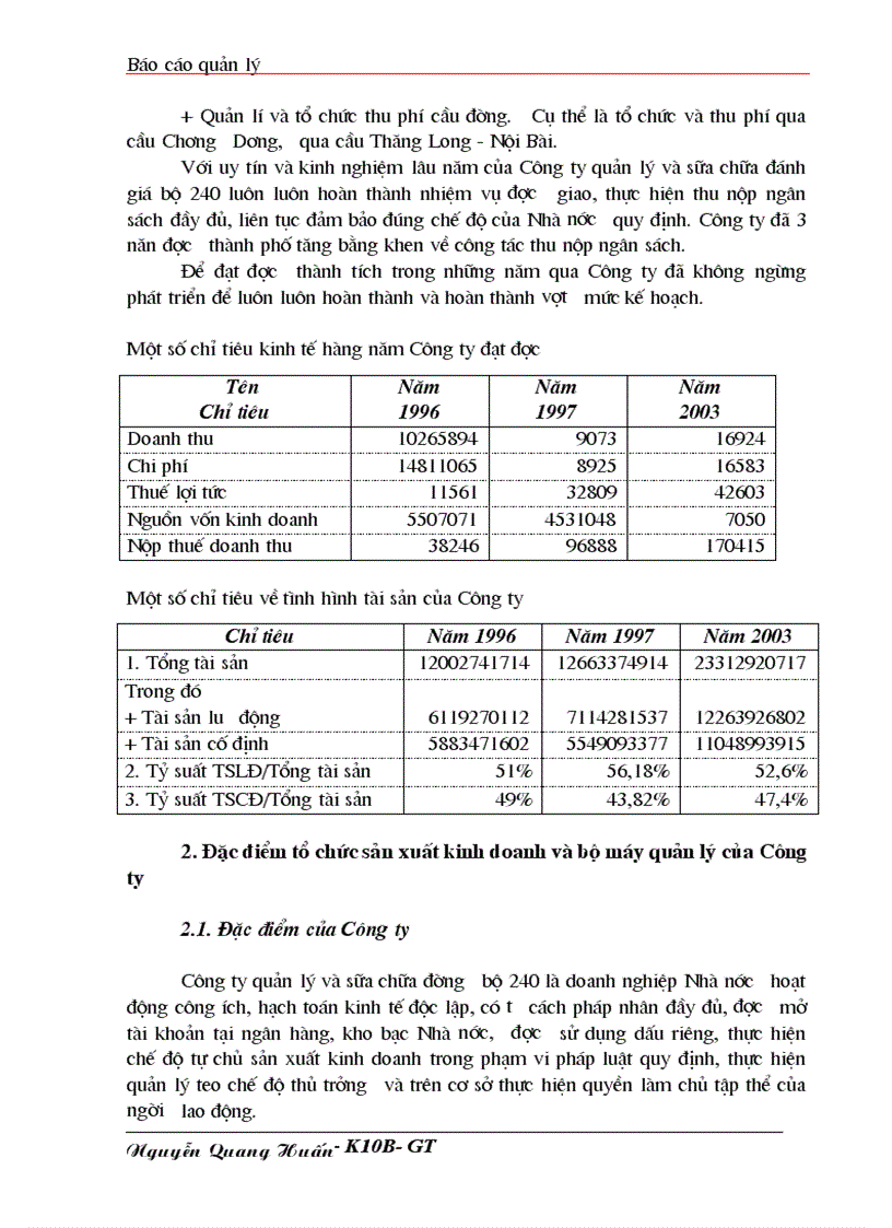 image for page Tổ chức hạch toán TSCĐ với việc nâng cao hiệu quả sử dụng TSCĐ ở Công ty quản lý và sửa chữa đường bộ 240