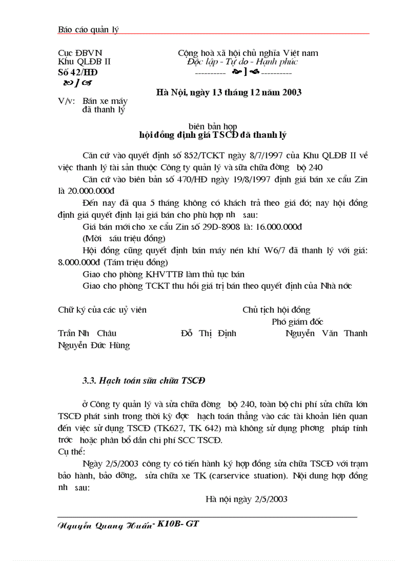 image for page Tổ chức hạch toán TSCĐ với việc nâng cao hiệu quả sử dụng TSCĐ ở Công ty quản lý và sửa chữa đường bộ 240