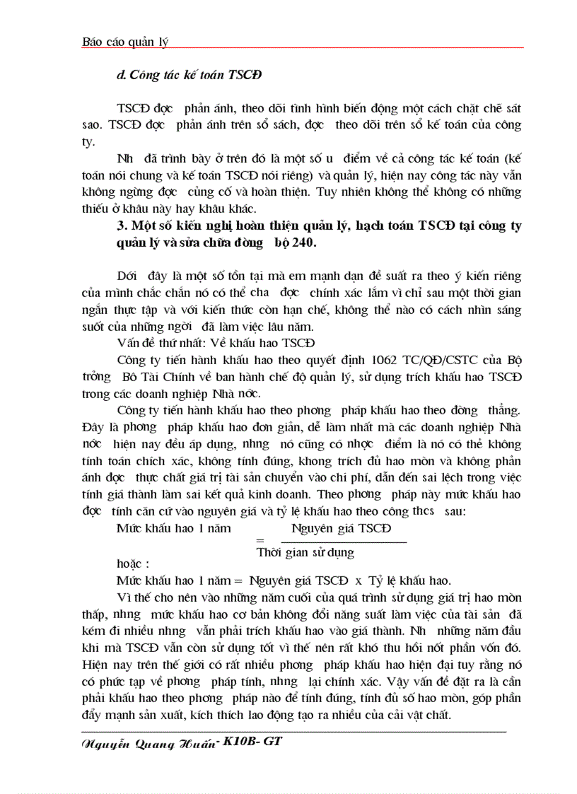 image for page Tổ chức hạch toán TSCĐ với việc nâng cao hiệu quả sử dụng TSCĐ ở Công ty quản lý và sửa chữa đường bộ 240