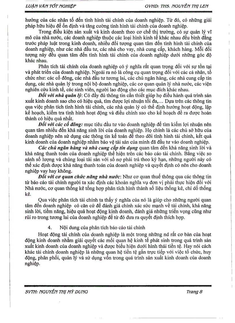 image for page Phân tích báo cáo tài chính tại công ty TNHH nhà hàng Hoàng Yến