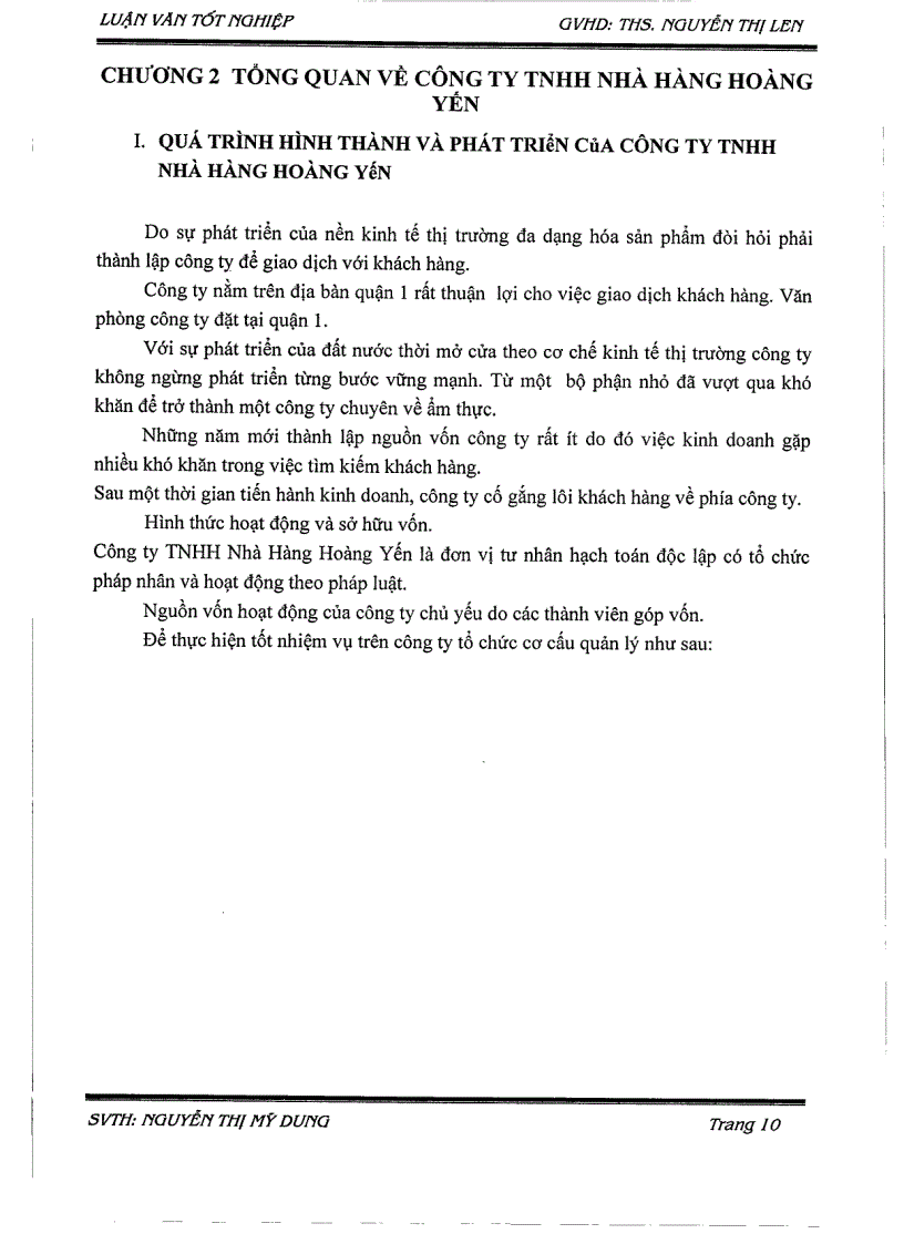 image for page Phân tích báo cáo tài chính tại công ty TNHH nhà hàng Hoàng Yến