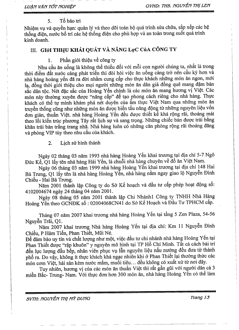 image for page Phân tích báo cáo tài chính tại công ty TNHH nhà hàng Hoàng Yến