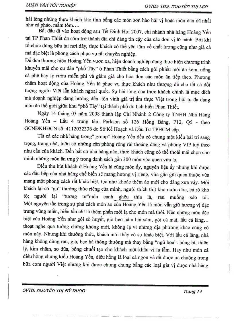 image for page Phân tích báo cáo tài chính tại công ty TNHH nhà hàng Hoàng Yến