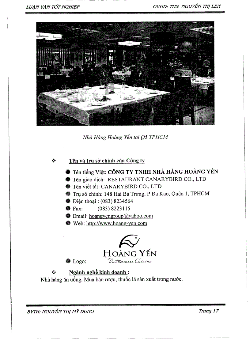 image for page Phân tích báo cáo tài chính tại công ty TNHH nhà hàng Hoàng Yến