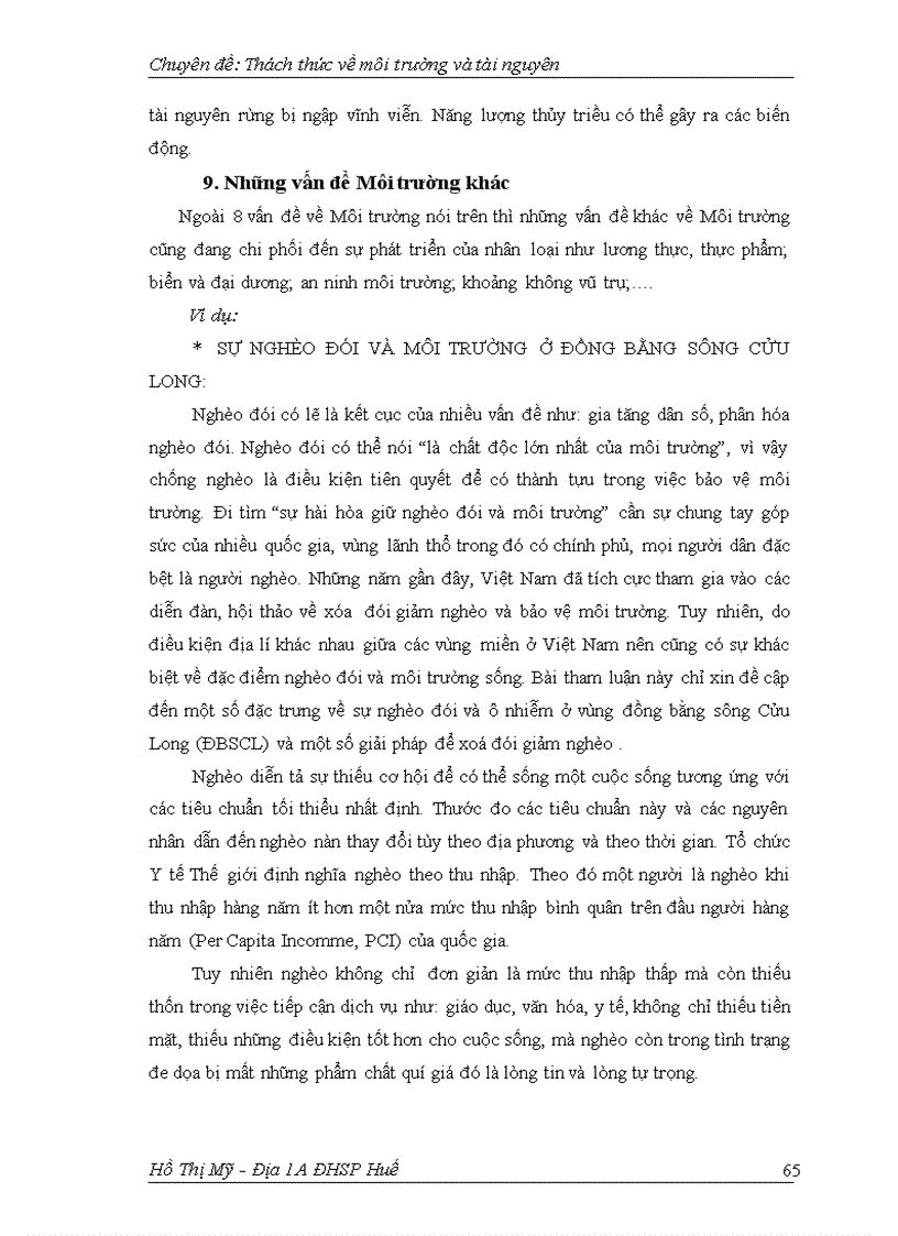 image for page Thách thức về môi trường và tài nguyên