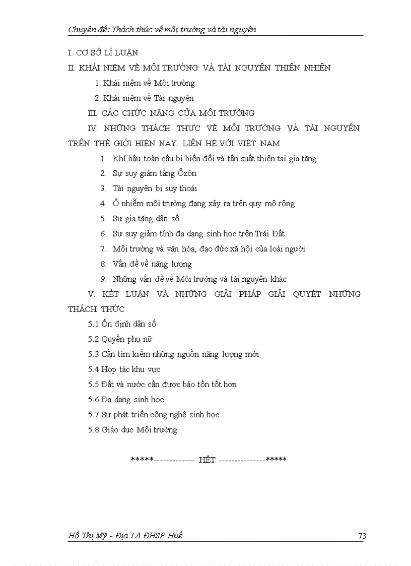 image for page Thách thức về môi trường và tài nguyên