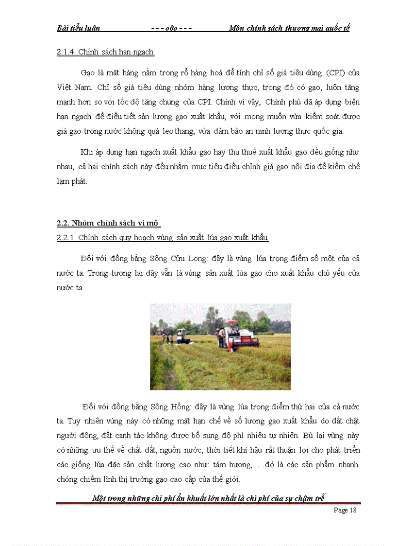 image for page Chính sách khuyến khích và những ảnh hưởng của nó tới tình hình xuất khẩu gạo của Việt Nam Giai Đoạn 2006 2010