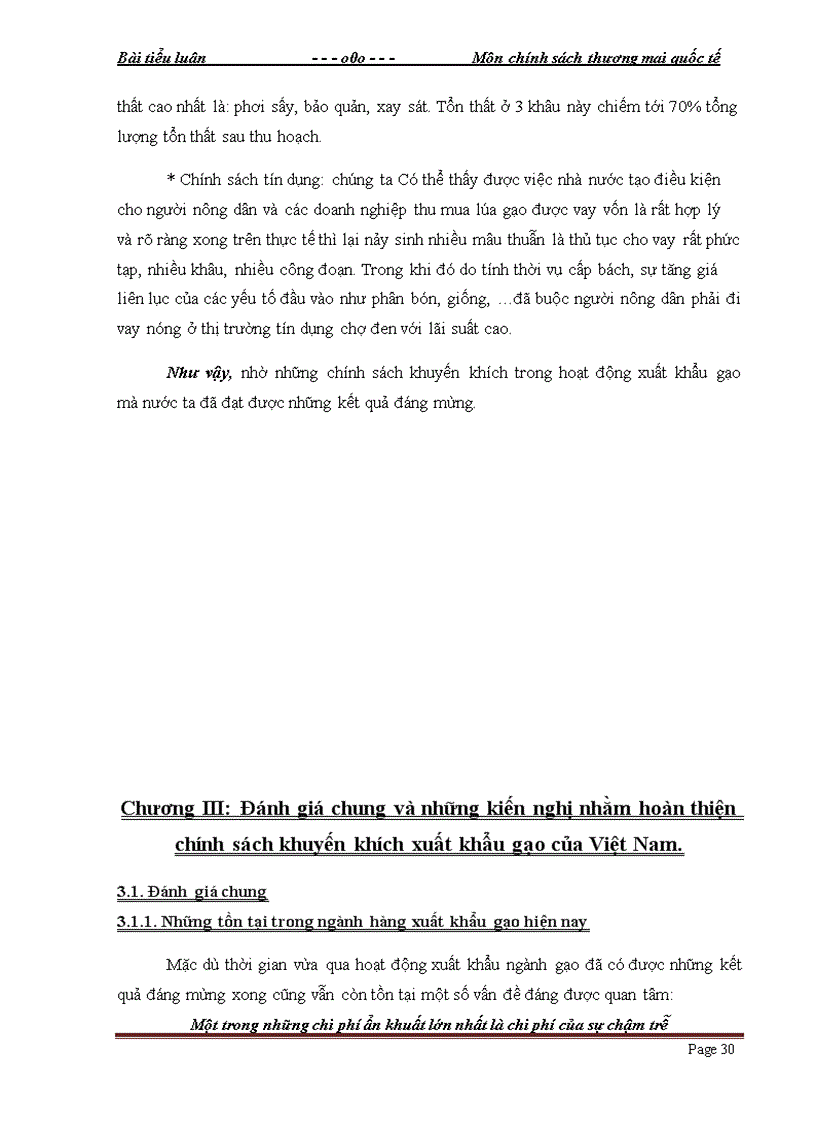 image for page Chính sách khuyến khích và những ảnh hưởng của nó tới tình hình xuất khẩu gạo của Việt Nam Giai Đoạn 2006 2010