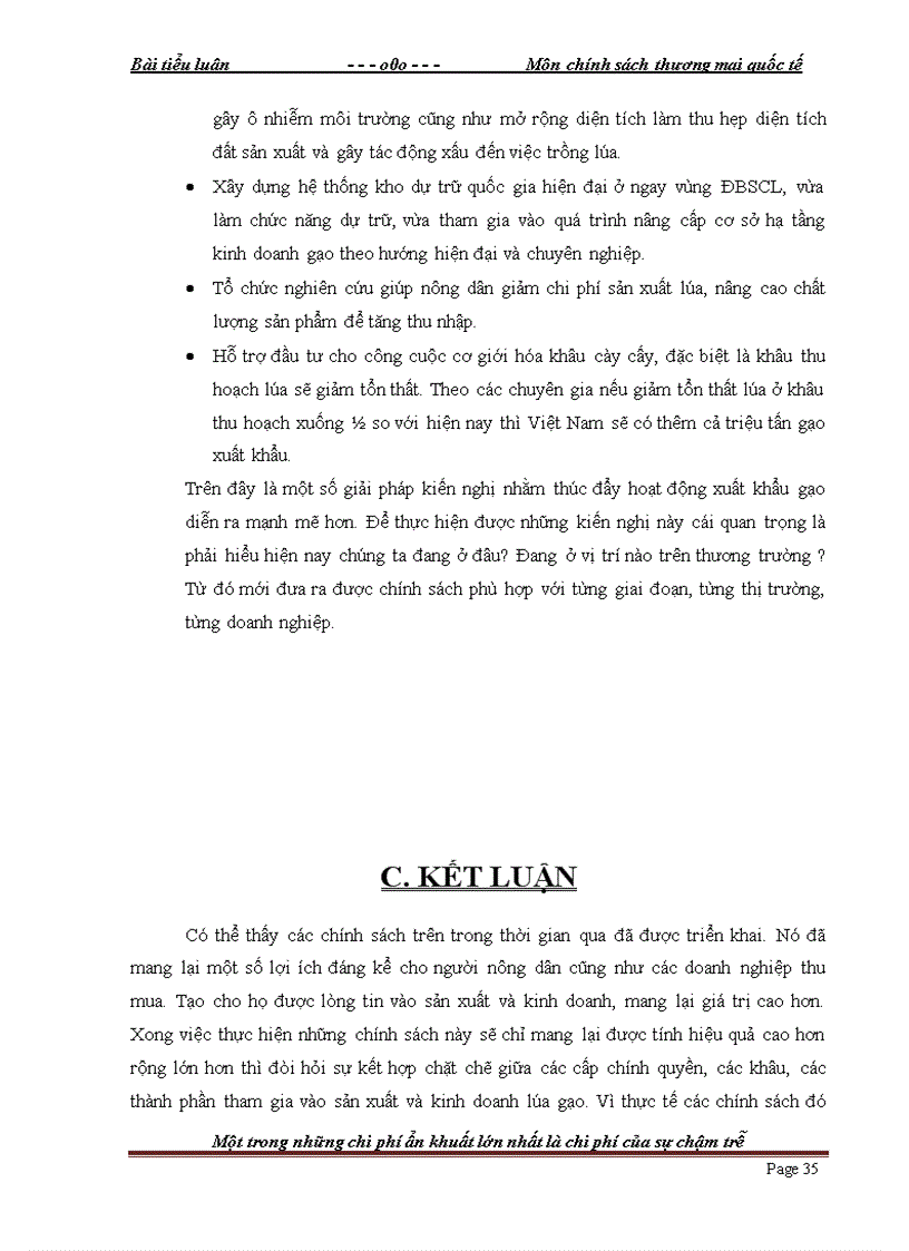 image for page Chính sách khuyến khích và những ảnh hưởng của nó tới tình hình xuất khẩu gạo của Việt Nam Giai Đoạn 2006 2010