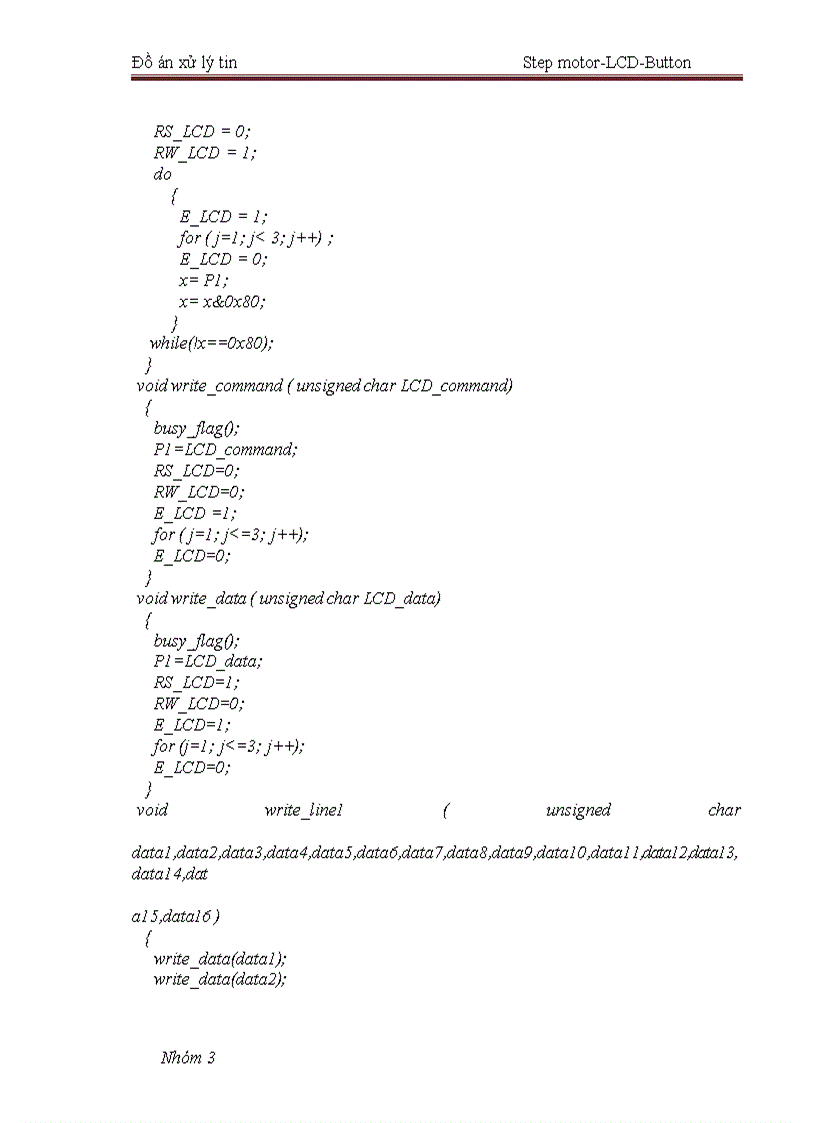 image for page Tổ chức hệ thống điều khiển động cơ bước có phối ghép bàn phím và LCD Các chế độ chạy dừng đảo chiều quay thay đổi tốc độ được điều khiển và hiển thị qua bàn phím và LCD