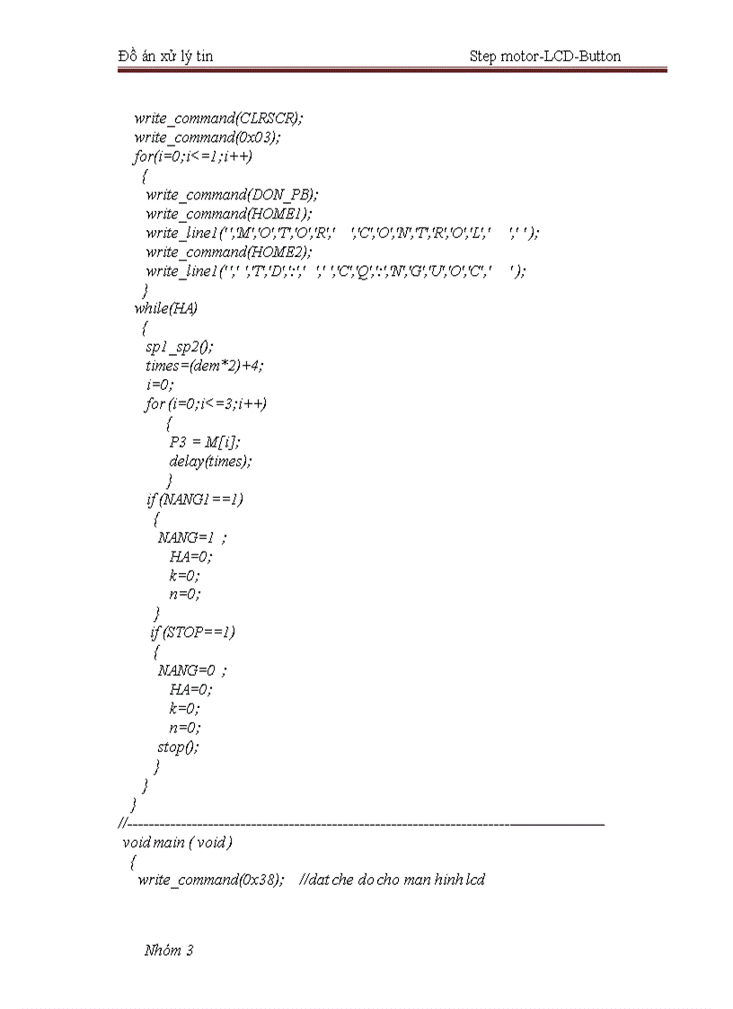 image for page Tổ chức hệ thống điều khiển động cơ bước có phối ghép bàn phím và LCD Các chế độ chạy dừng đảo chiều quay thay đổi tốc độ được điều khiển và hiển thị qua bàn phím và LCD