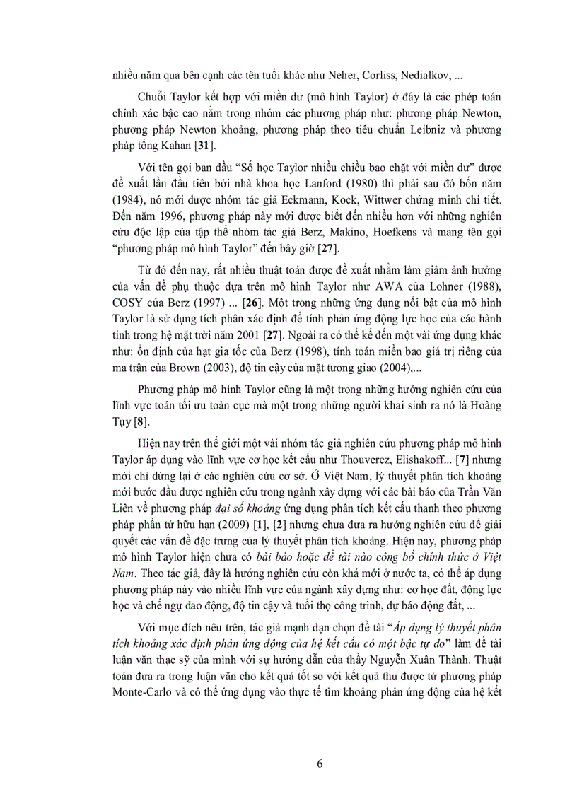 image for page Áp dụng lý thuyết phân tích khoảng xác định phản ứng động của hệ kết cấu có một bậc tự do