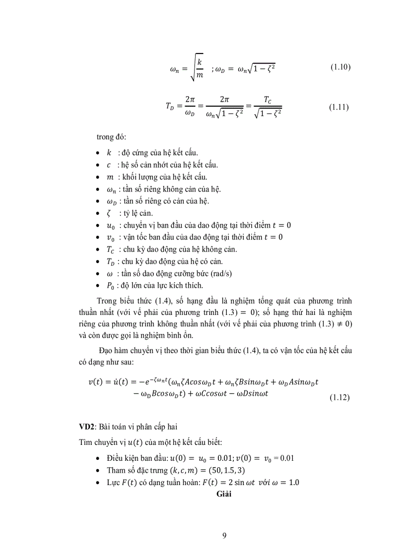 image for page Áp dụng lý thuyết phân tích khoảng xác định phản ứng động của hệ kết cấu có một bậc tự do