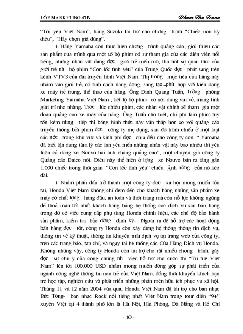 image for page Thực trạng khai thác thị trường xe máy của công ty TRADIMEXCO Hải Phòng