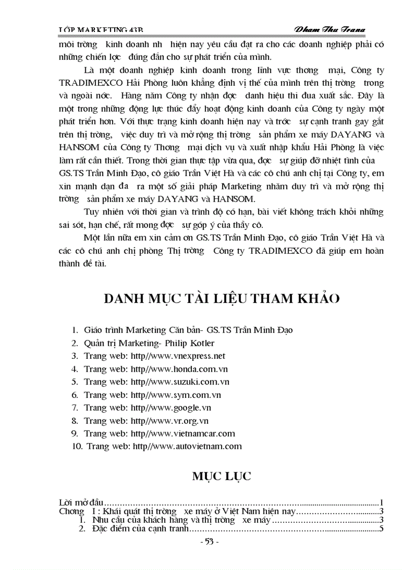 image for page Thực trạng khai thác thị trường xe máy của công ty TRADIMEXCO Hải Phòng