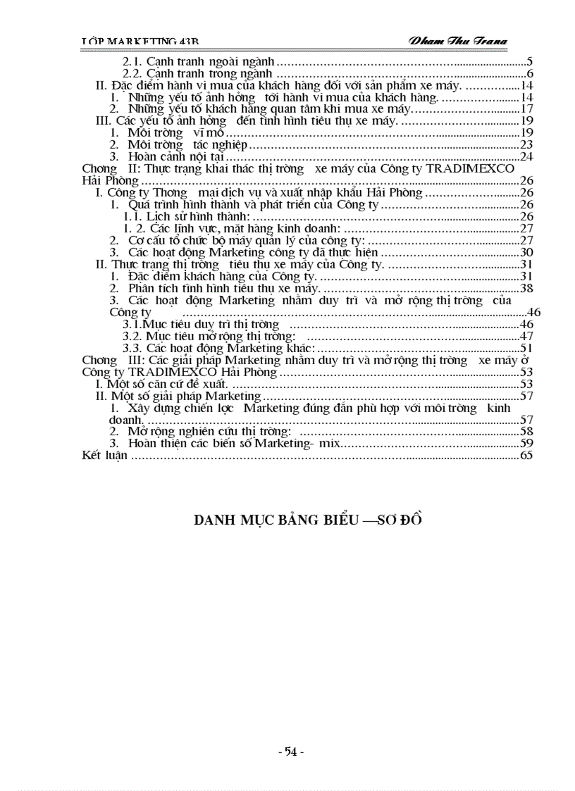 image for page Thực trạng khai thác thị trường xe máy của công ty TRADIMEXCO Hải Phòng