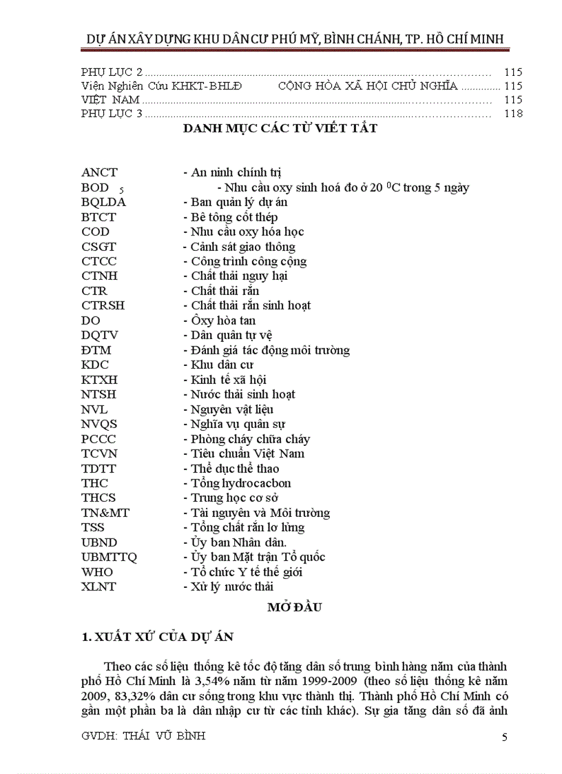image for page Đánh giá tác động môi trường khu dân cư phú mỹ huyện bình chánh