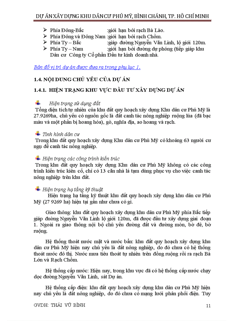 image for page Đánh giá tác động môi trường khu dân cư phú mỹ huyện bình chánh