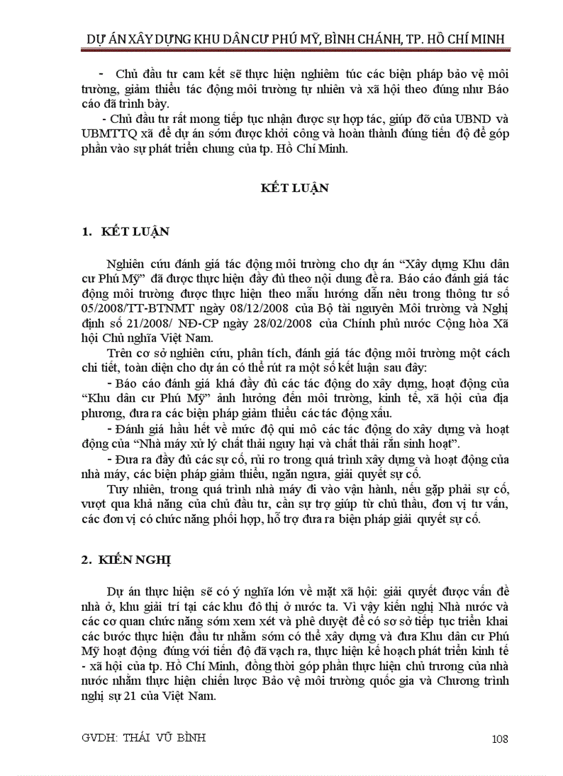 image for page Đánh giá tác động môi trường khu dân cư phú mỹ huyện bình chánh