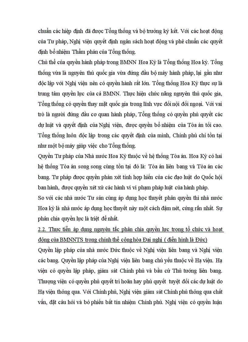 image for page Phân tích nguyên tắc phân chia quyền lực trong tổ chức và hoạt động của bộ máy nhà nước tư sản