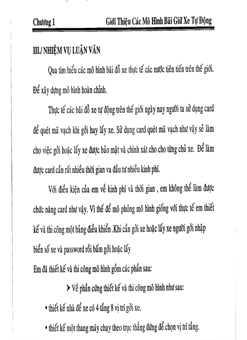 image for page Thiết kế và thi công mô hình bãi giữ xe tự động