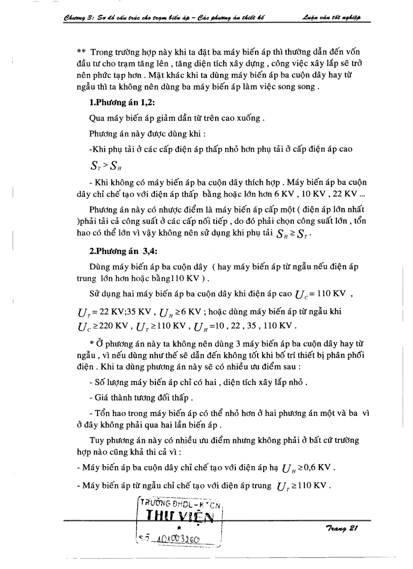 image for page Thiết kế trạm biến áp 220 110 22 15 KV