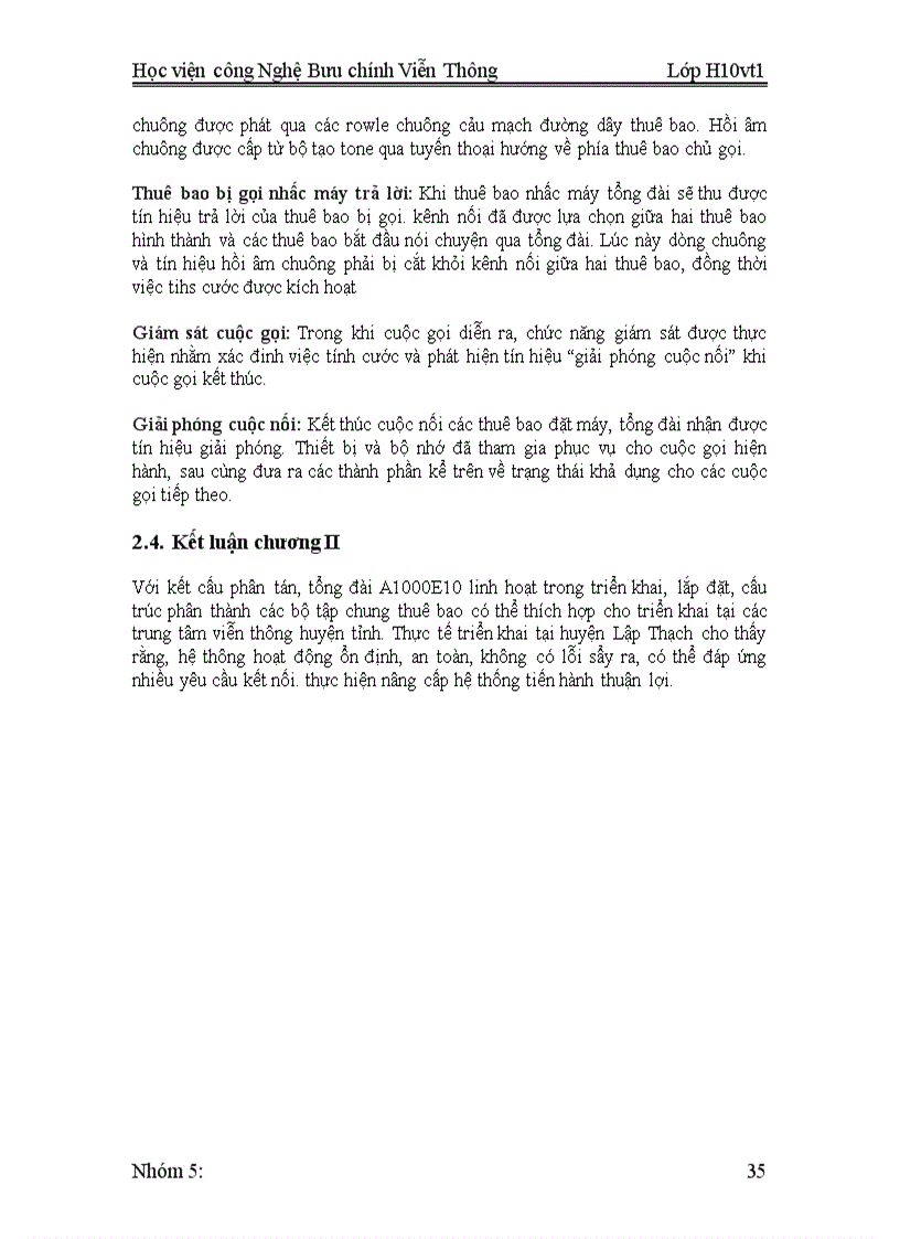 image for page Phân hệ vệ tinh tổng đài A1000E10 và ứng dụng tại huyện Lập Thạch