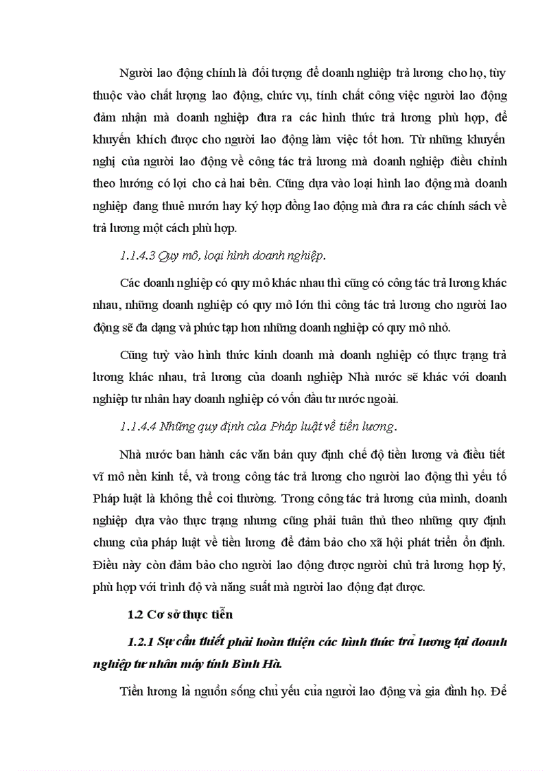 image for page Hoàn thiện các hình thức trả lương tại Doanh nghiệp tư nhân máy tính Bình Hà