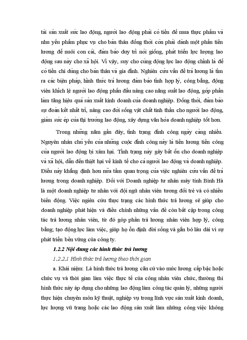 image for page Hoàn thiện các hình thức trả lương tại Doanh nghiệp tư nhân máy tính Bình Hà