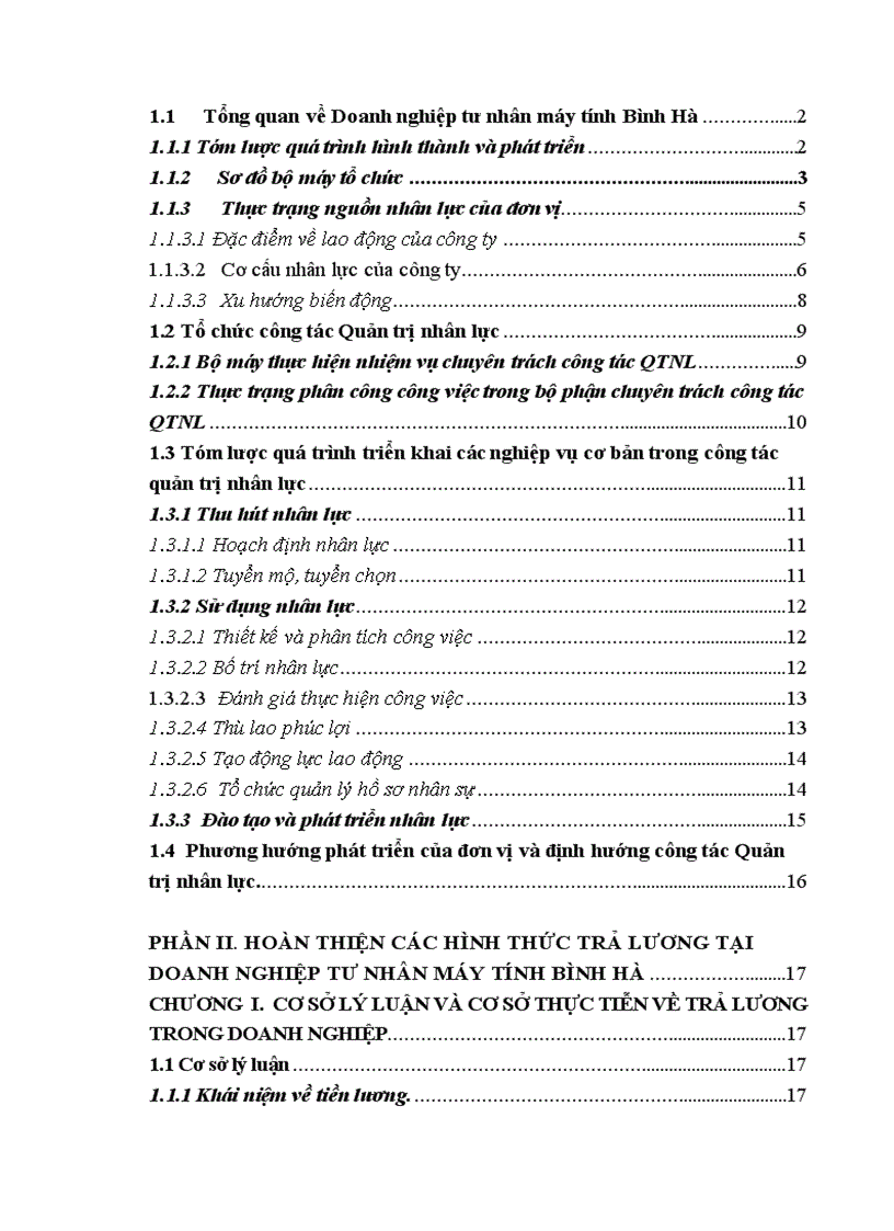 image for page Hoàn thiện các hình thức trả lương tại Doanh nghiệp tư nhân máy tính Bình Hà