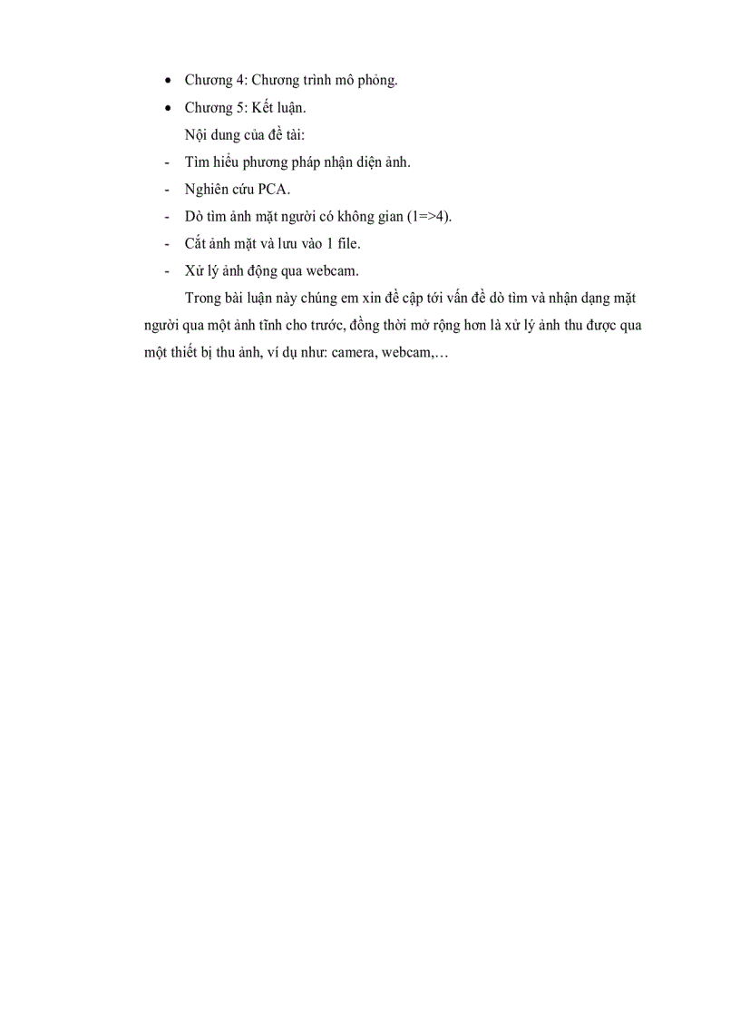 image for page Dò tìm và cắt ảnh mặt người dùng PCA