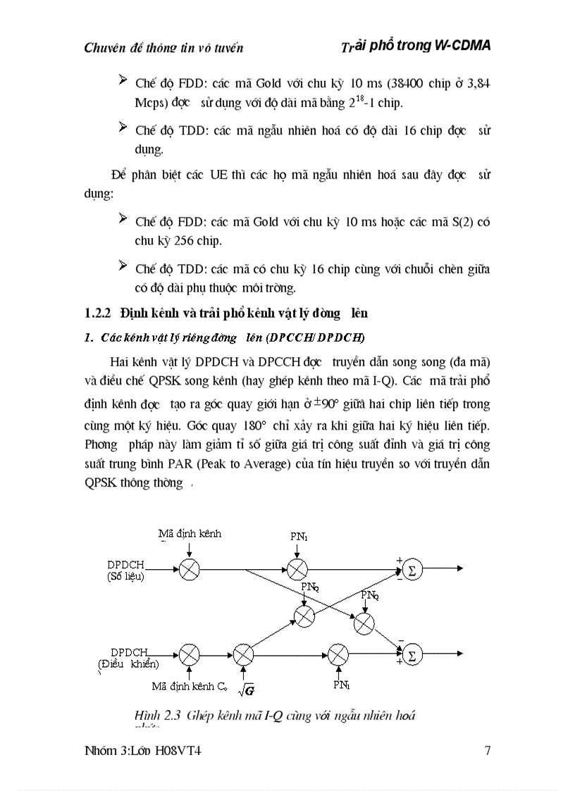 Trải phổ trong W CDMA