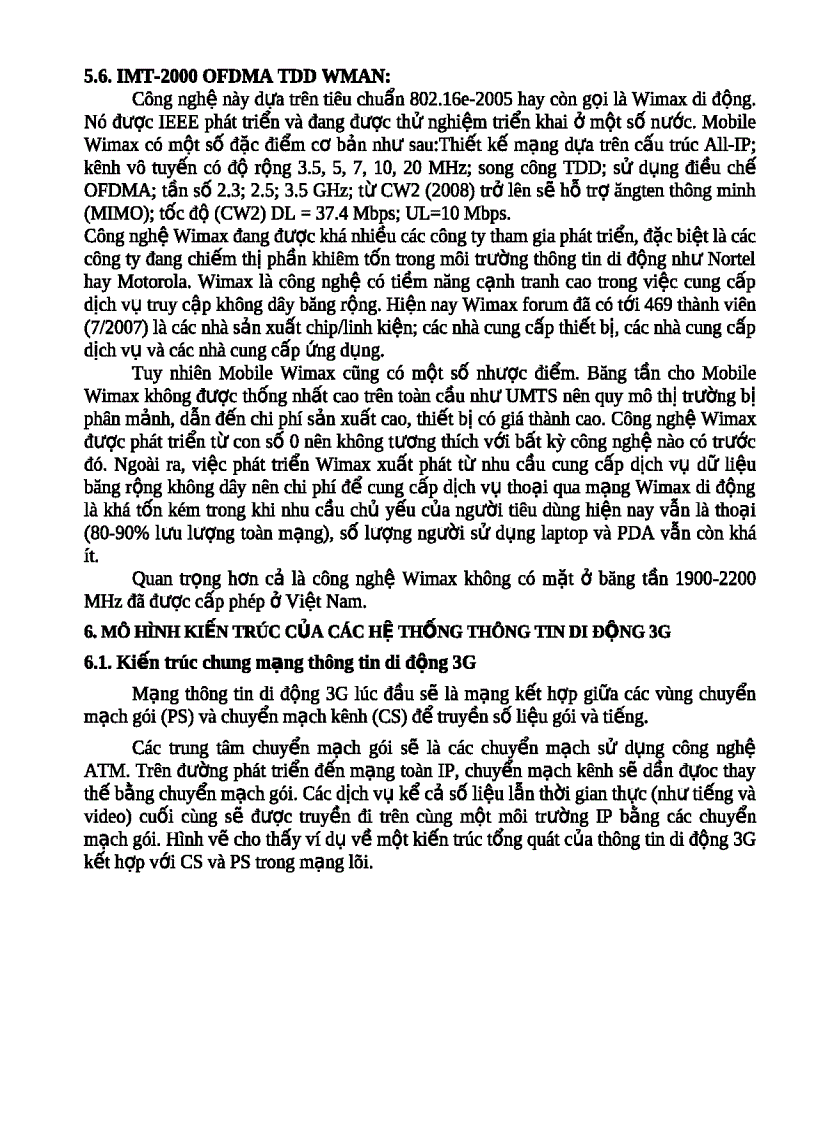 image for page Tổng quan về hệ thống thông tin di động thế hệ thứ ba